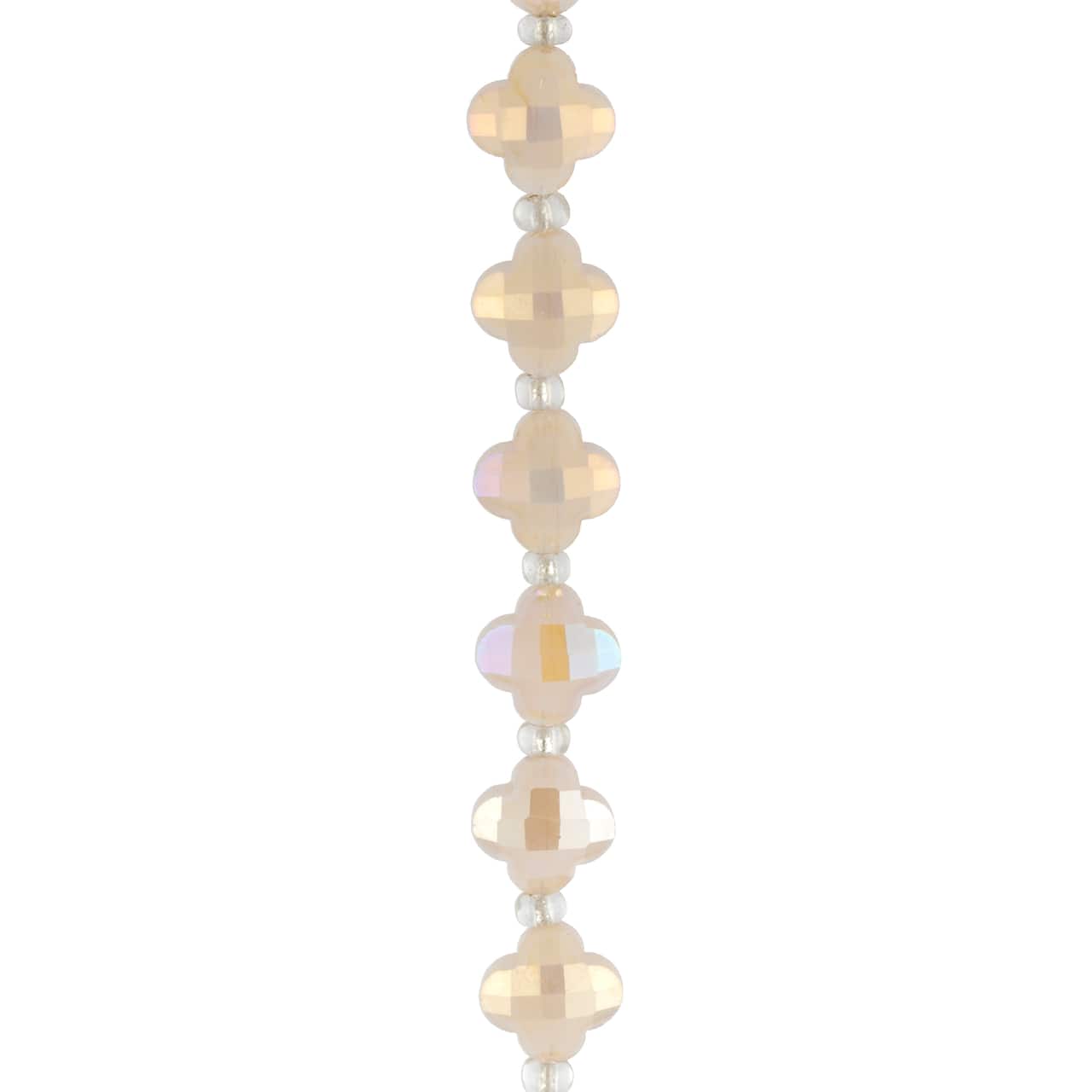 Ivory Faceted Glass Cross Beads, 12mm by Bead Landing™